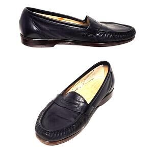 Sas Wink Tripad Comfort Penny Loafers Slip-On Comfort Shoes Navy Womens Size 10